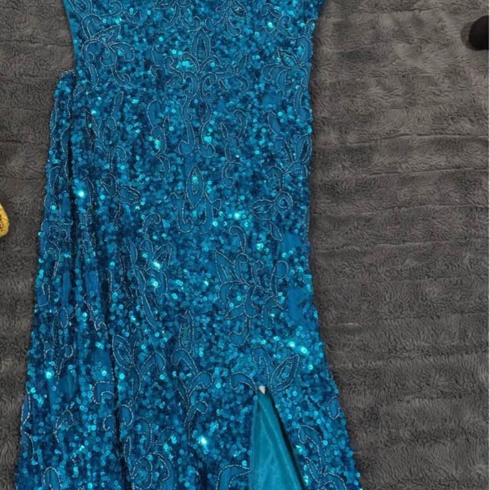 Sparkling Blue Sequin Gown